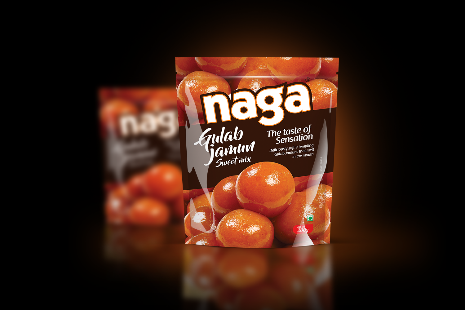 Naga Gulab Jamun Packaging Design.