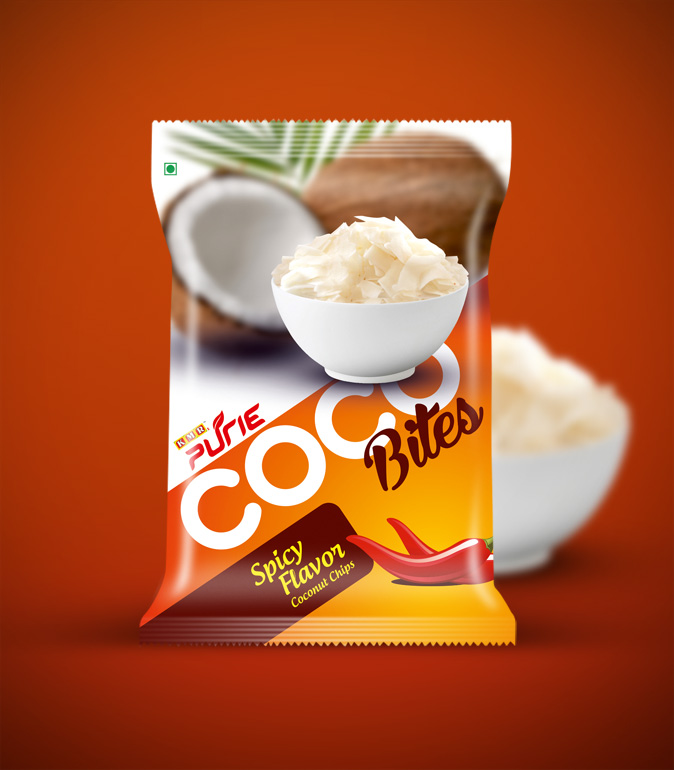 Coco Bites Coconut Chips - Spicy Flavour