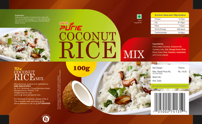 Packet Rice Mixes Coconut Rice Mix Packaging | Regin.in